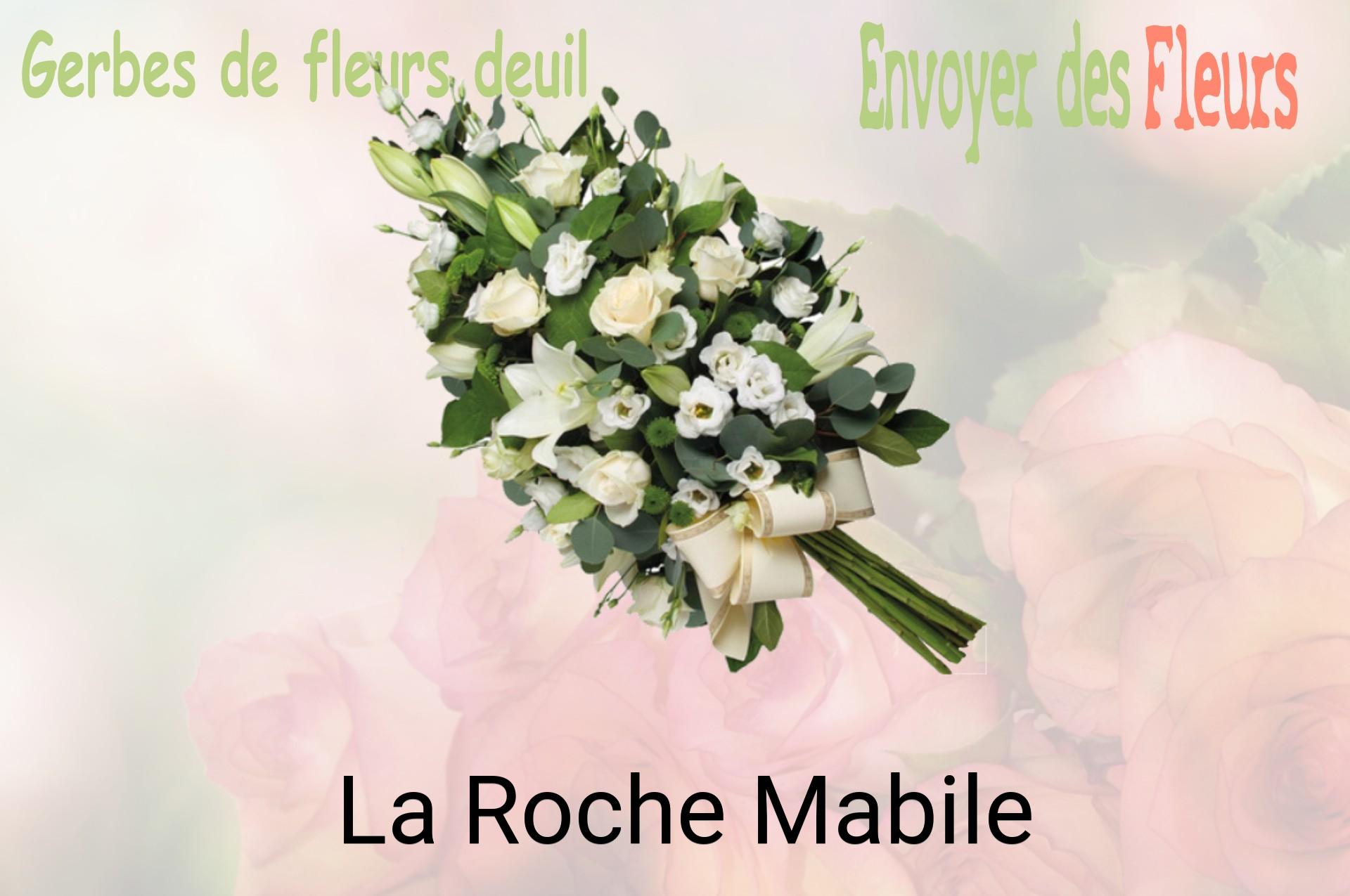 Gerbe de fleurs de deuil livrée à La Roche-Mabile
